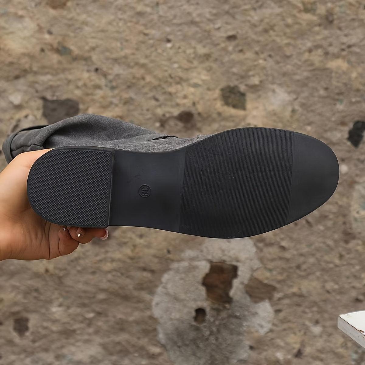 Sarah - Bottines plates slouchy à boucle pour femmes