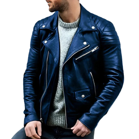 Veelzijdige imitatieleren jas voor heren - Stijlvolle bovenkleding