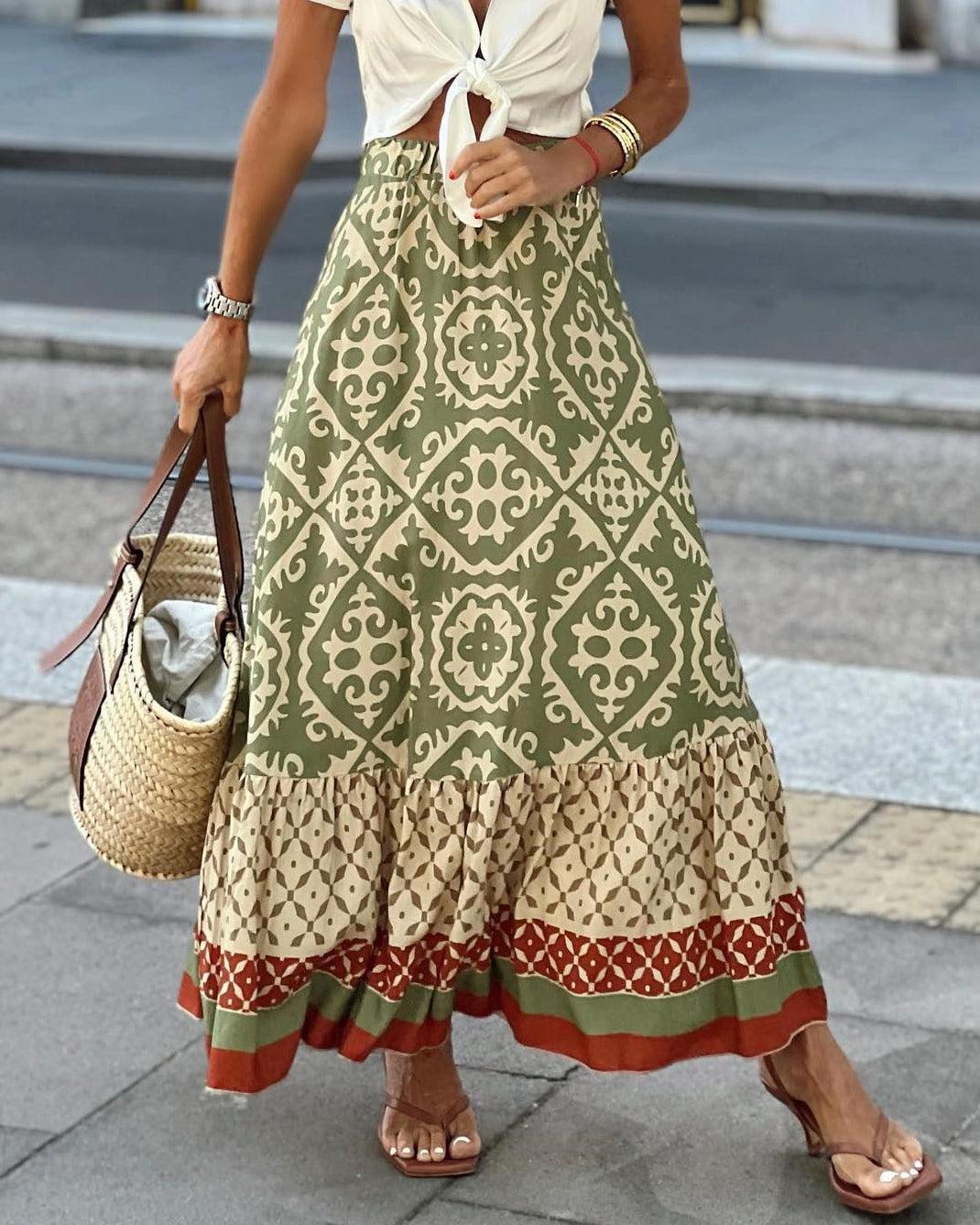 Tetsiea Boho Maxirock - Fließender Boho-Stil