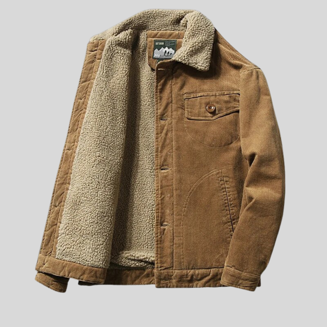Julian - Corduroy Jas voor Mannen met Sherpa Voering