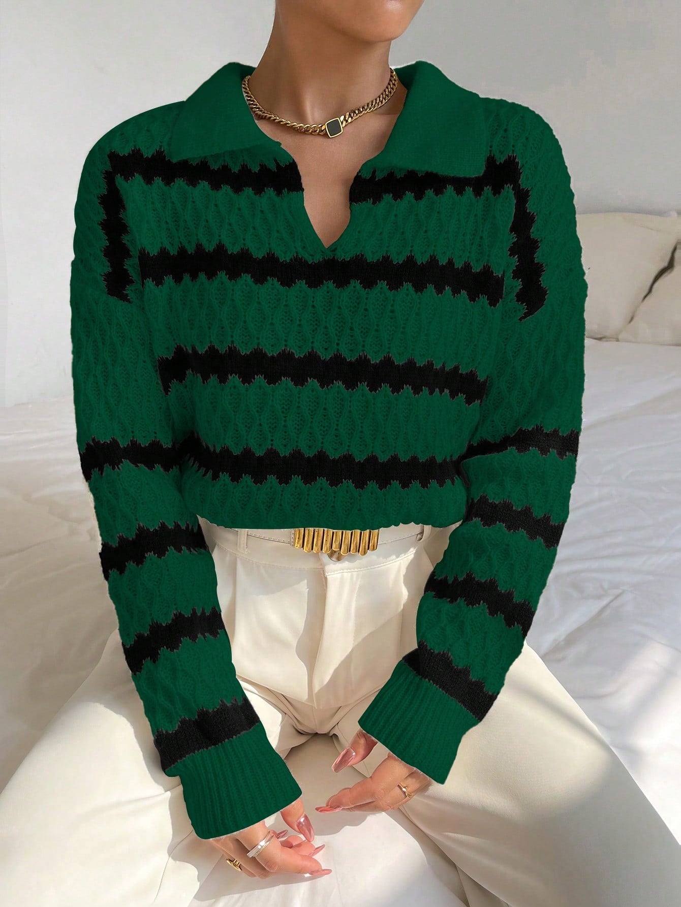 Liv - Oversized Gestreepte Trui voor Stijl en Comfort