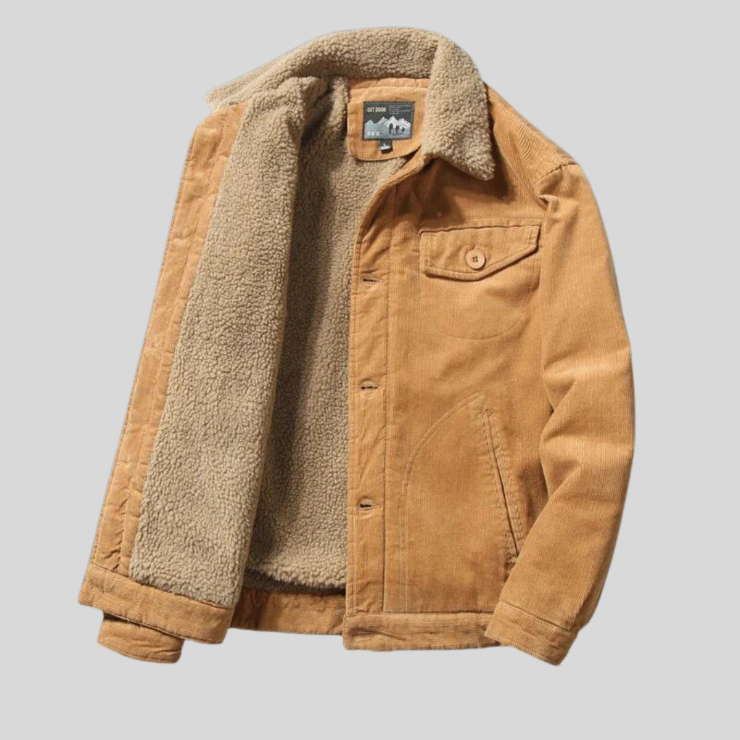 Julian - Corduroy Jas voor Mannen met Sherpa Voering