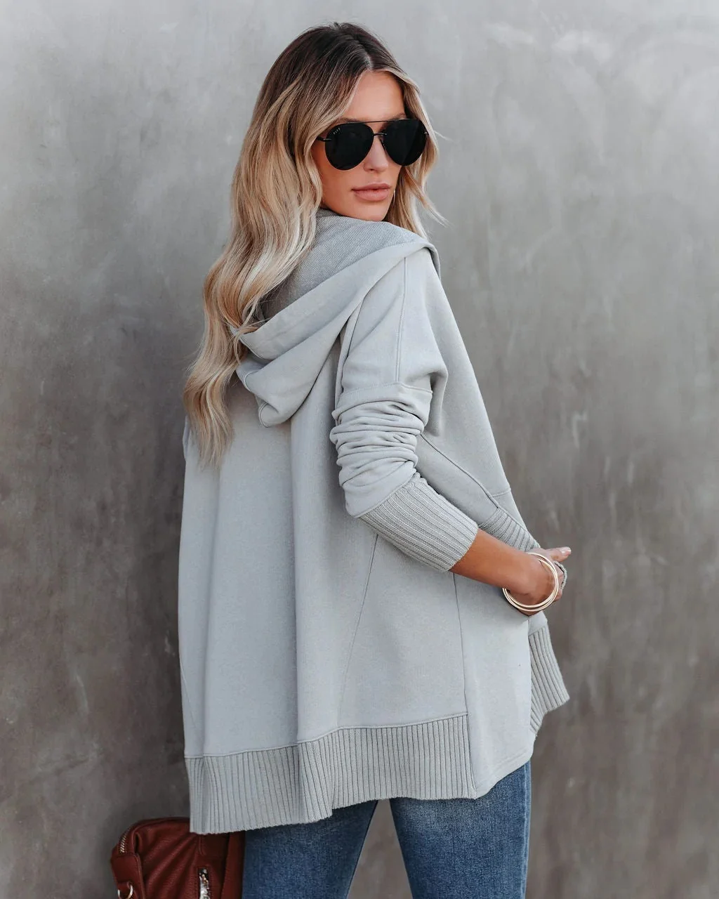 Ilse - Oversized Hoodie met Lange Mouwen en V-Hals voor Dames