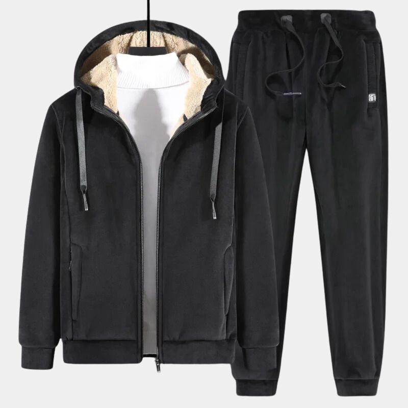 Liam - Warm Fleece Pyjama Set met Teddy voor Heren