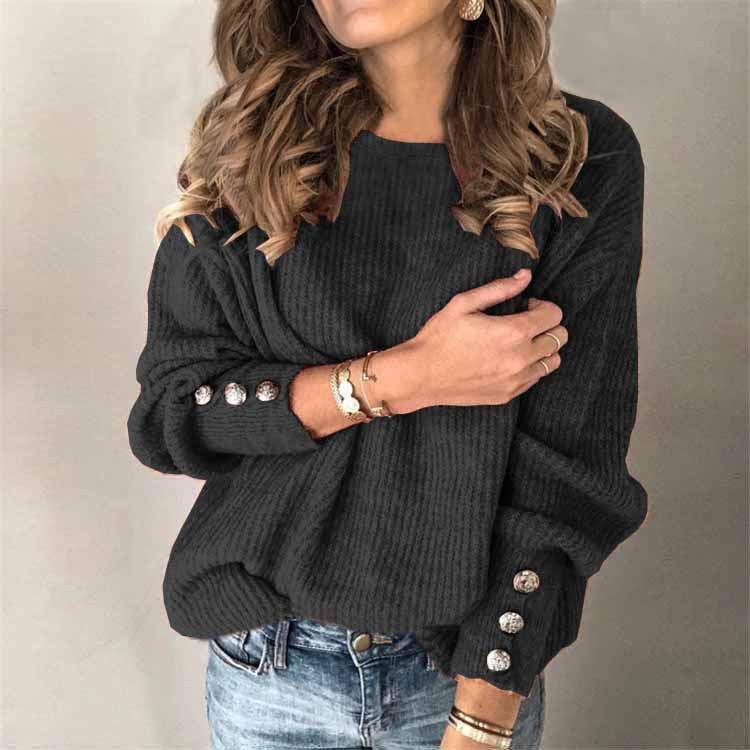 Keira - Casual Chique Trui met knoopdetails