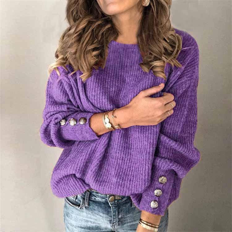 Keira - Casual Chique Trui met knoopdetails
