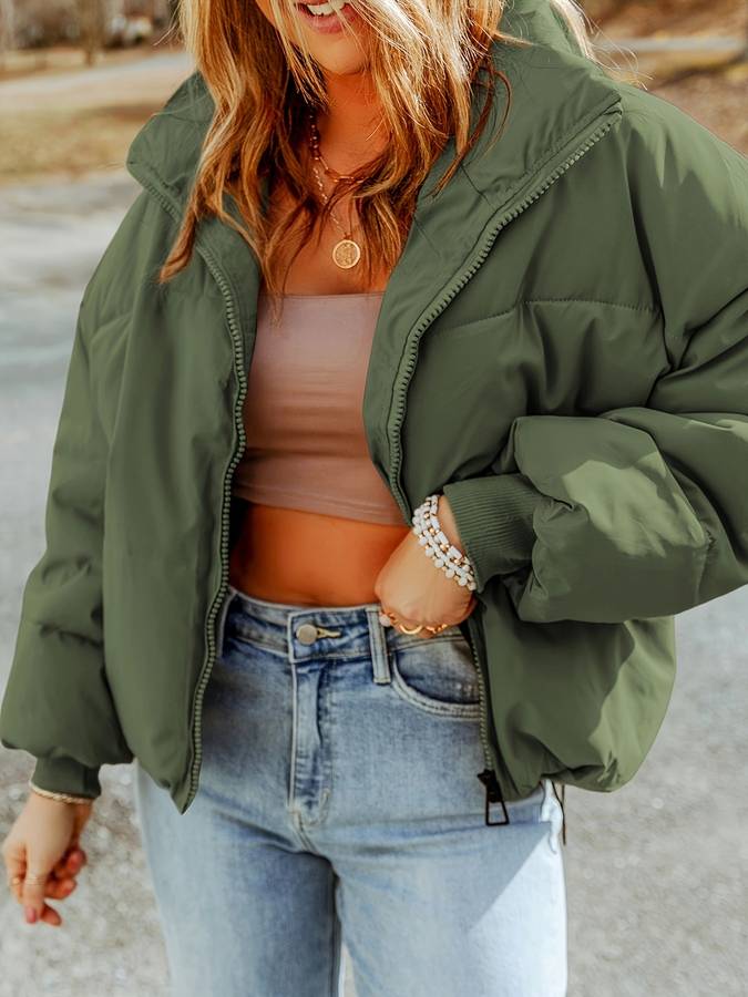 Sophie - Stijlvolle Warme Jas met Rits voor Dames