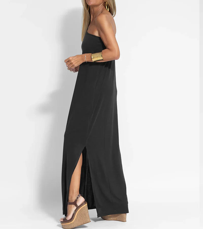 Loise - Stijlvolle Maxi Jurk met One Shoulder voor Dames