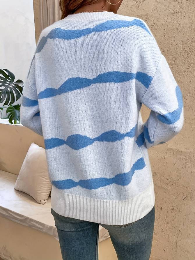 Sara - Comfortabele Gestreepte Trui met Ronde Hals voor Dames