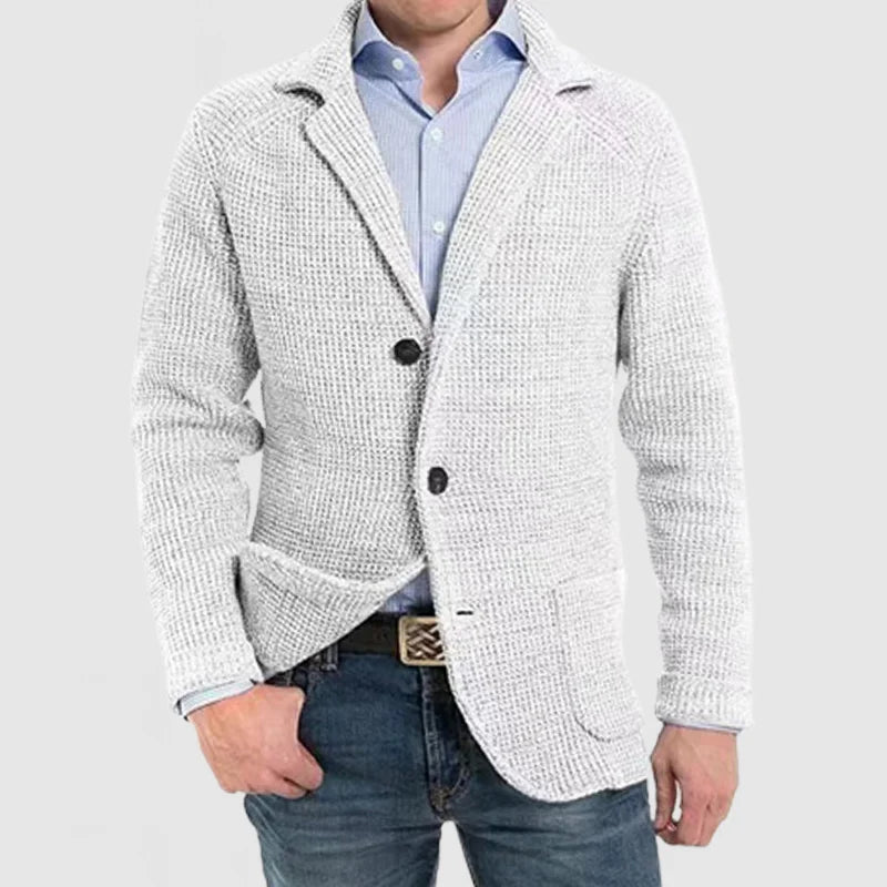 Carl - Gilet tricoté avec poches et col revers pour hommes
