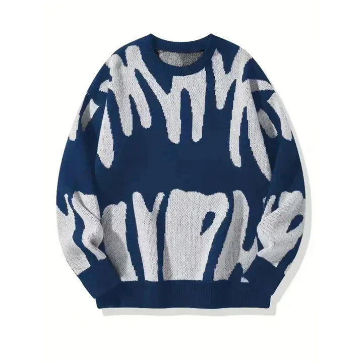 Navando | Pull en maille graphique à col rond