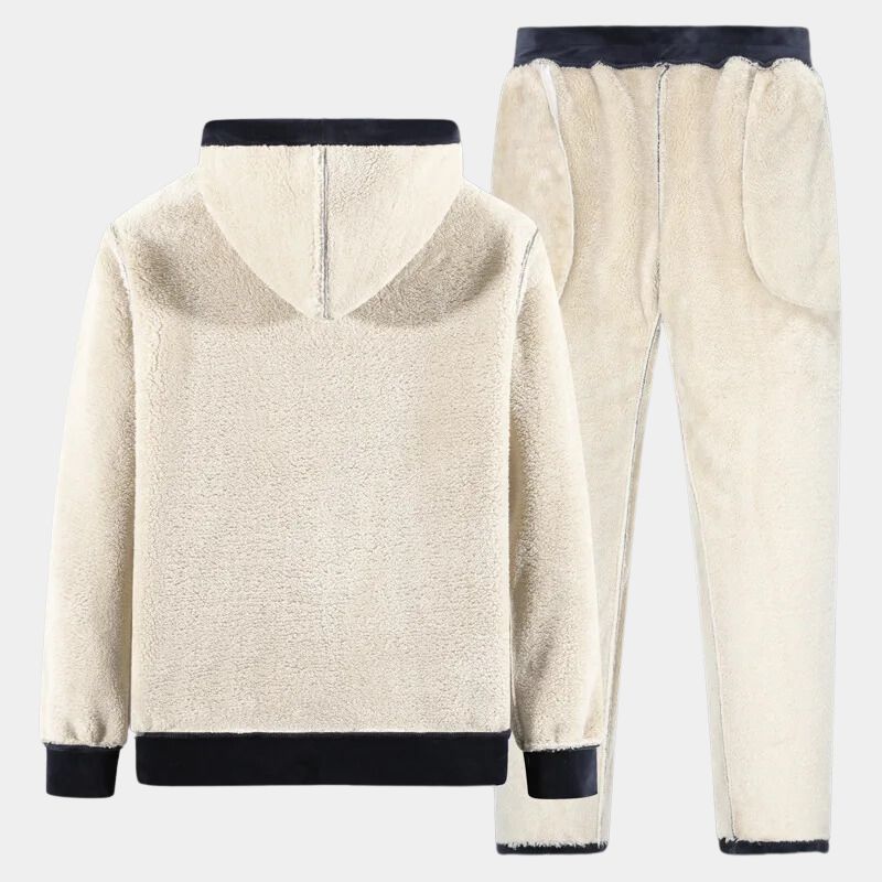 Liam - Warm Fleece Pyjama Set met Teddy voor Heren