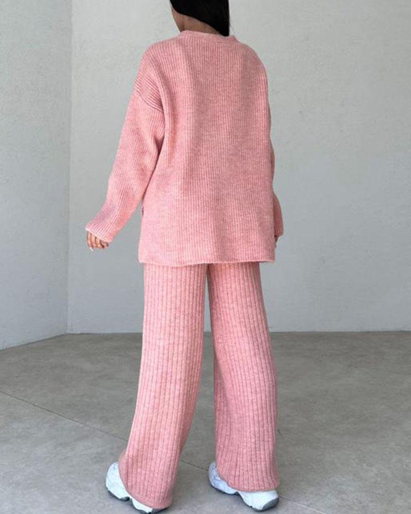 Jolie - Ensemble trois pièces tricoté élégant et confortable pour femmes