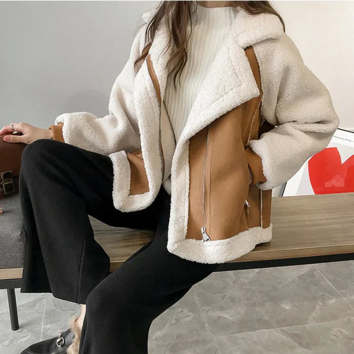 Kylie - Stijlvolle Teddy Suede Look Jas voor Dames