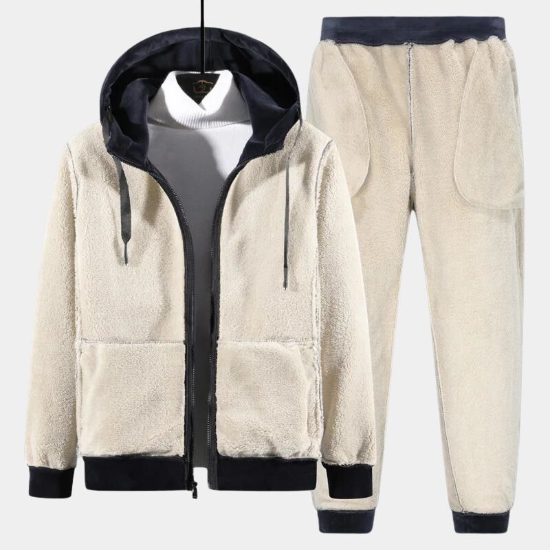 Liam - Warm Fleece Pyjama Set met Teddy voor Heren