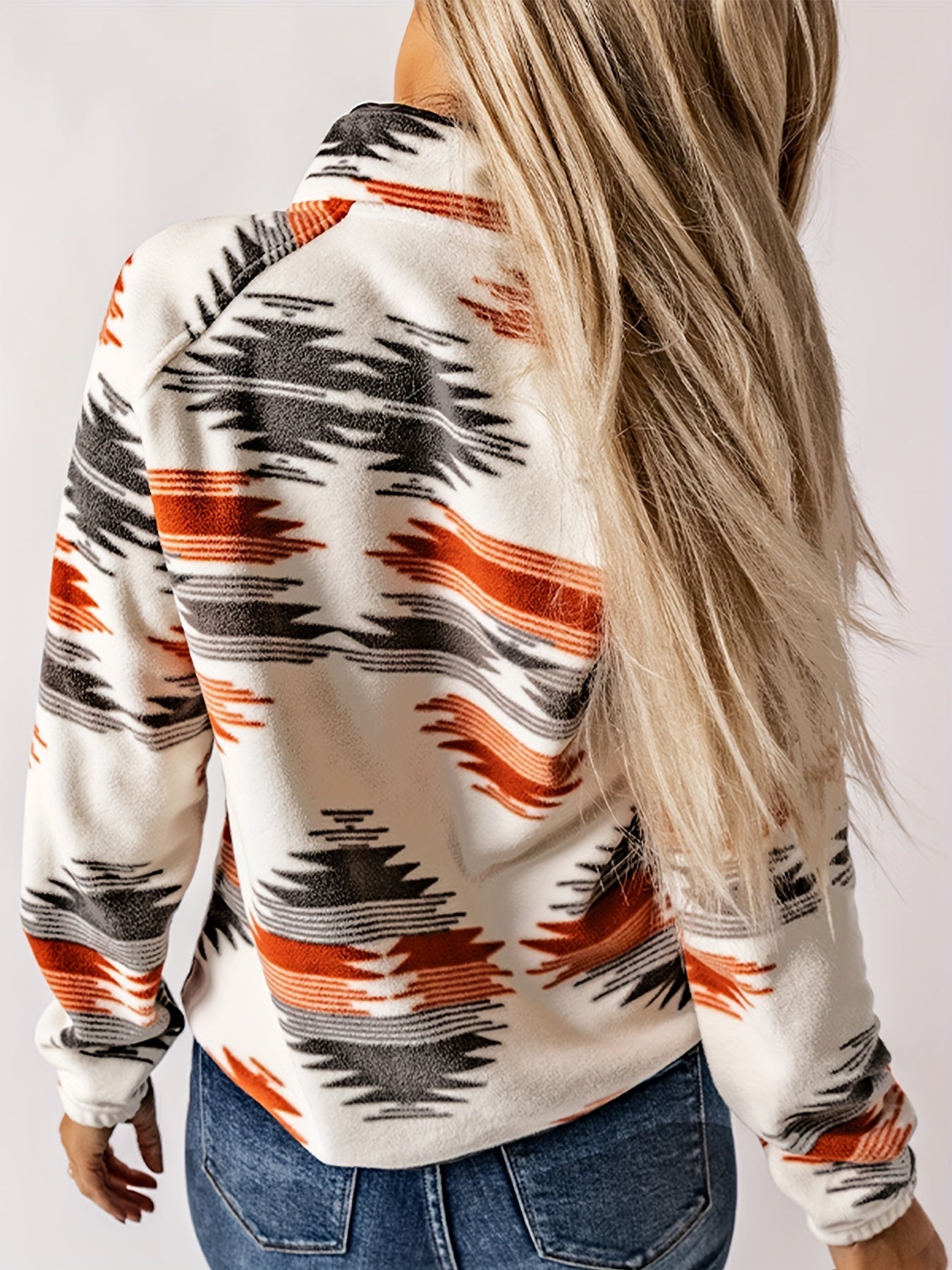 Warme Cozy Trui met Kraag en Print – Zara
