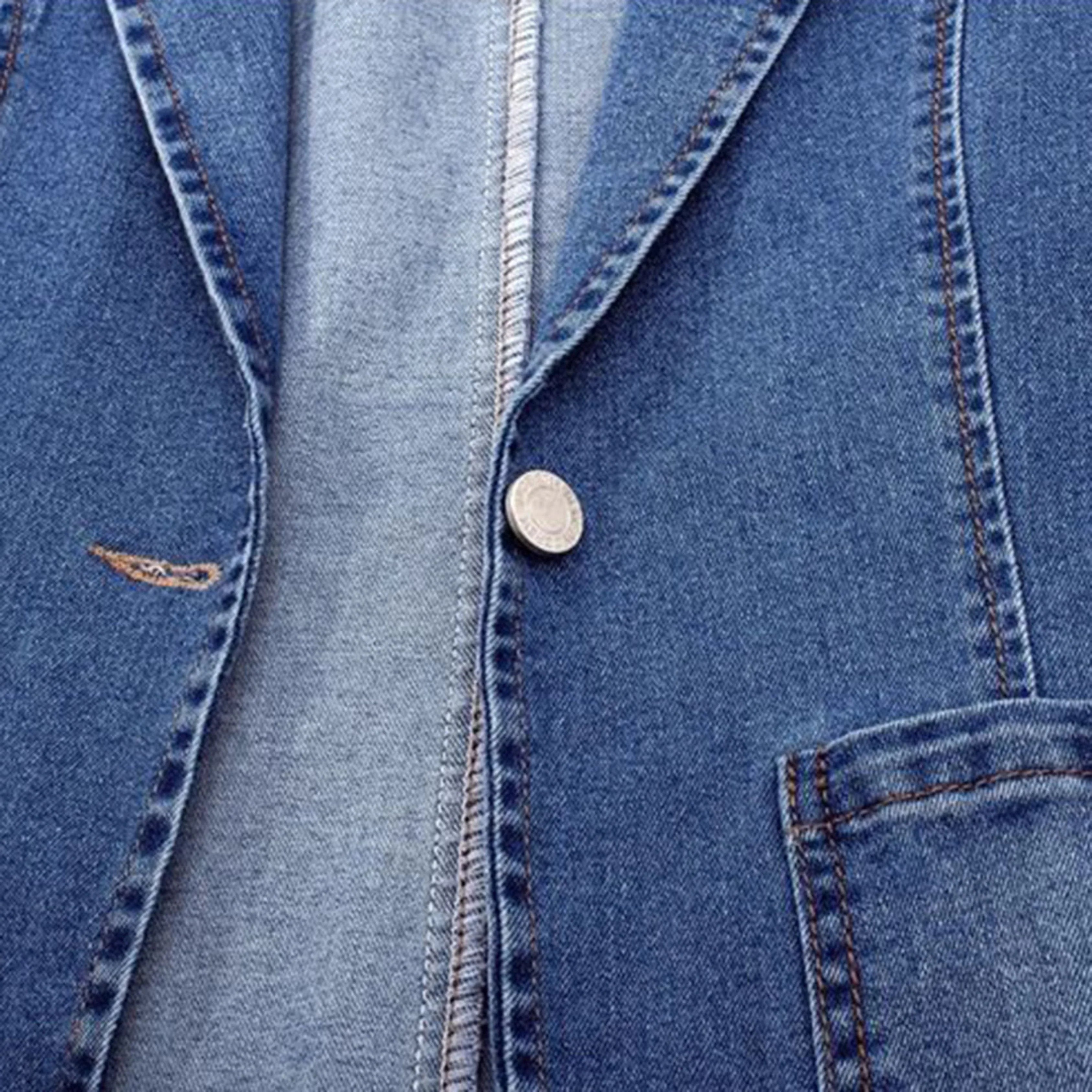 Op maat gemaakte casual denim blazer – Lichtgewicht bovenkleding voor dames