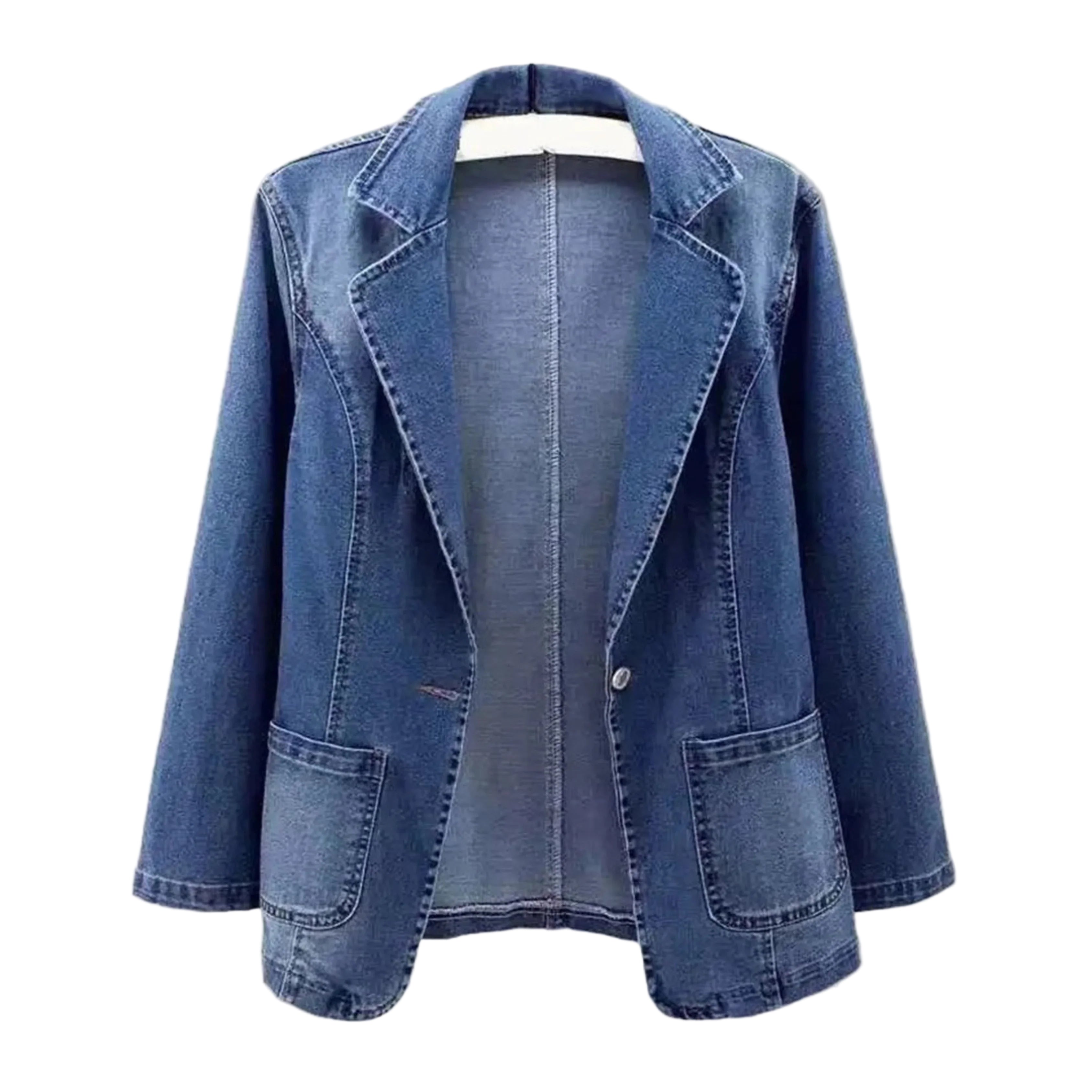 Op maat gemaakte casual denim blazer – Lichtgewicht bovenkleding voor dames