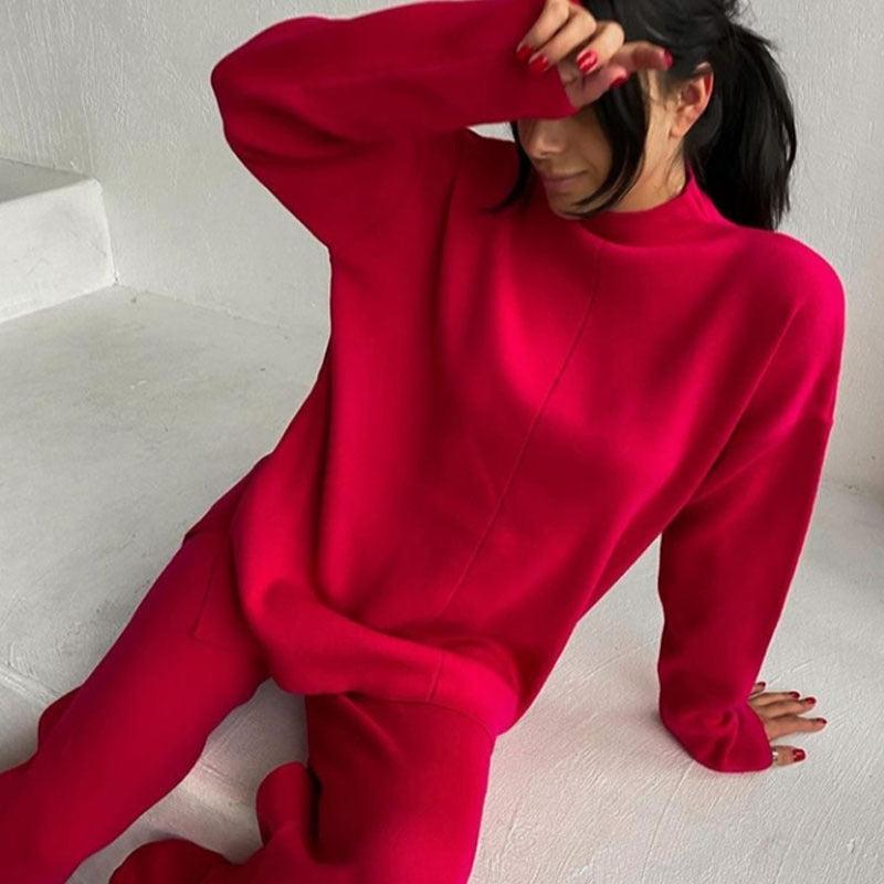 Naima - Bequemes zweiteiliges Set aus Pullover und Hose für Damen