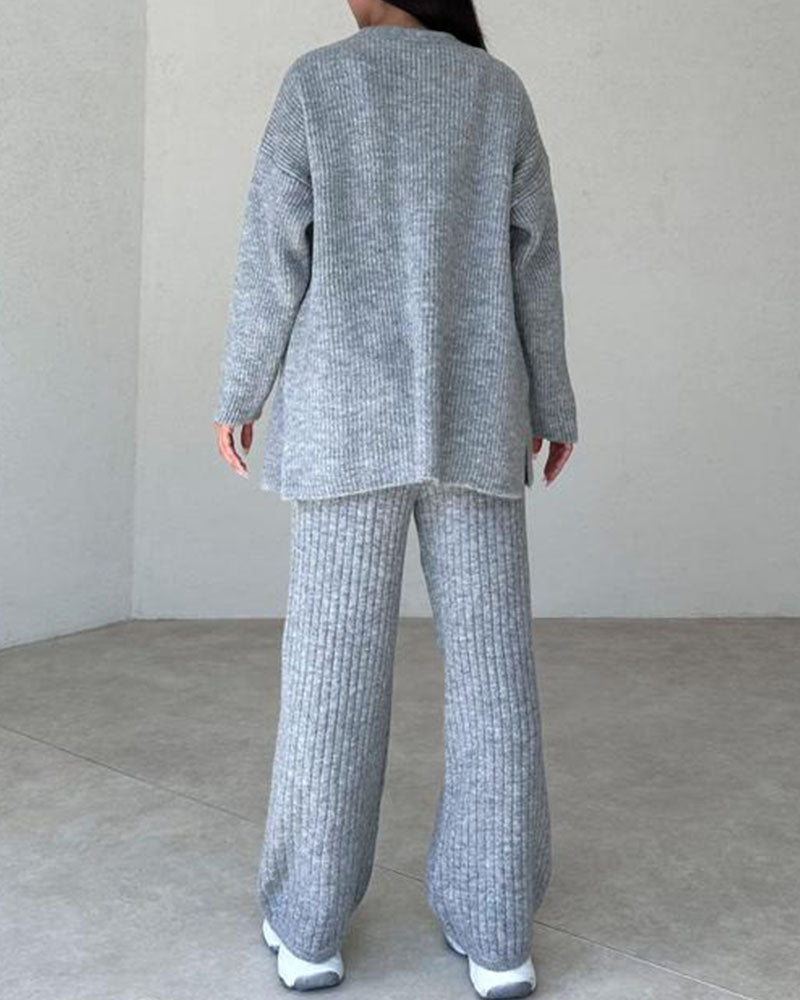 Jolie - Elegante Driedelige Gebreide en Comfortabele Set voor Dames