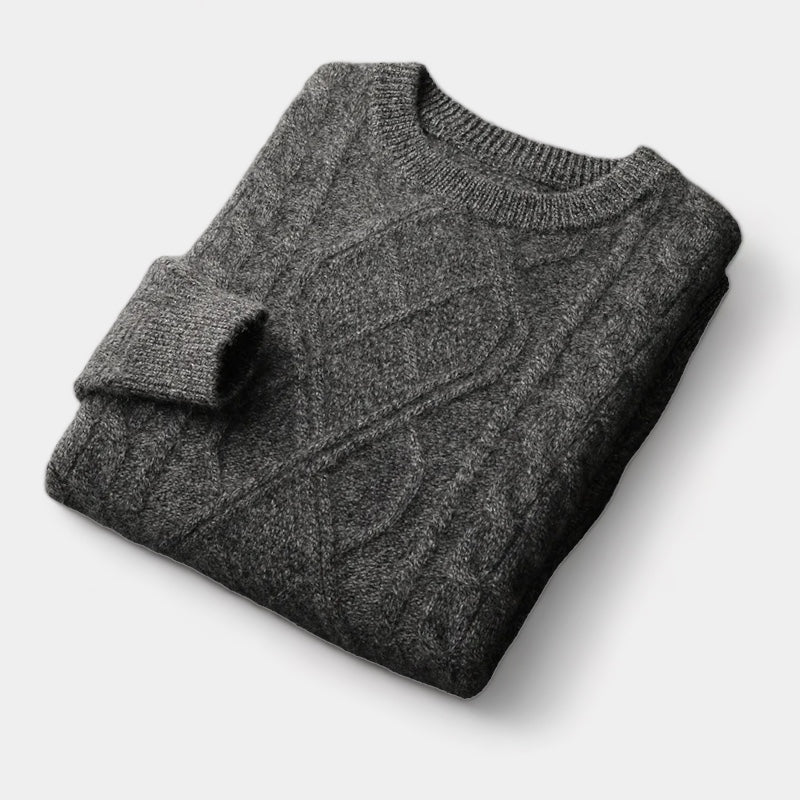 Navando | Pull torsadé à motif losange tricoté