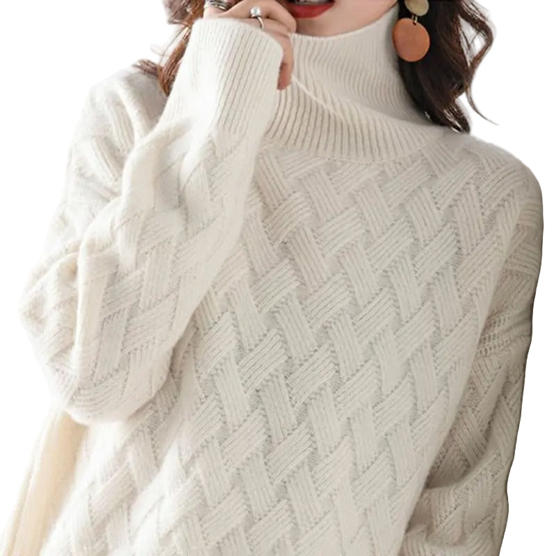 Zachte, lichtgewicht gebreide coltrui - comfortabele top voor dames