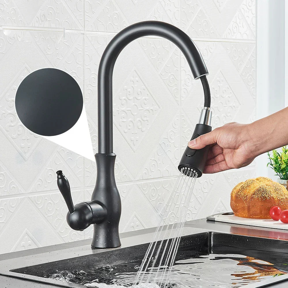 Aaltje | Hoge Keukenkraan Met Uittrekbare Handdouche