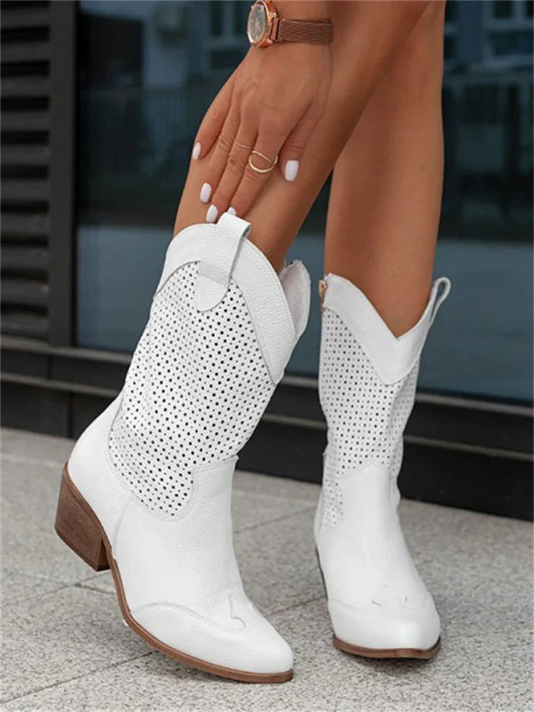 Ademende cowboylaarzen | Ritssluiting, moderne uitstraling, ademend materiaal 1