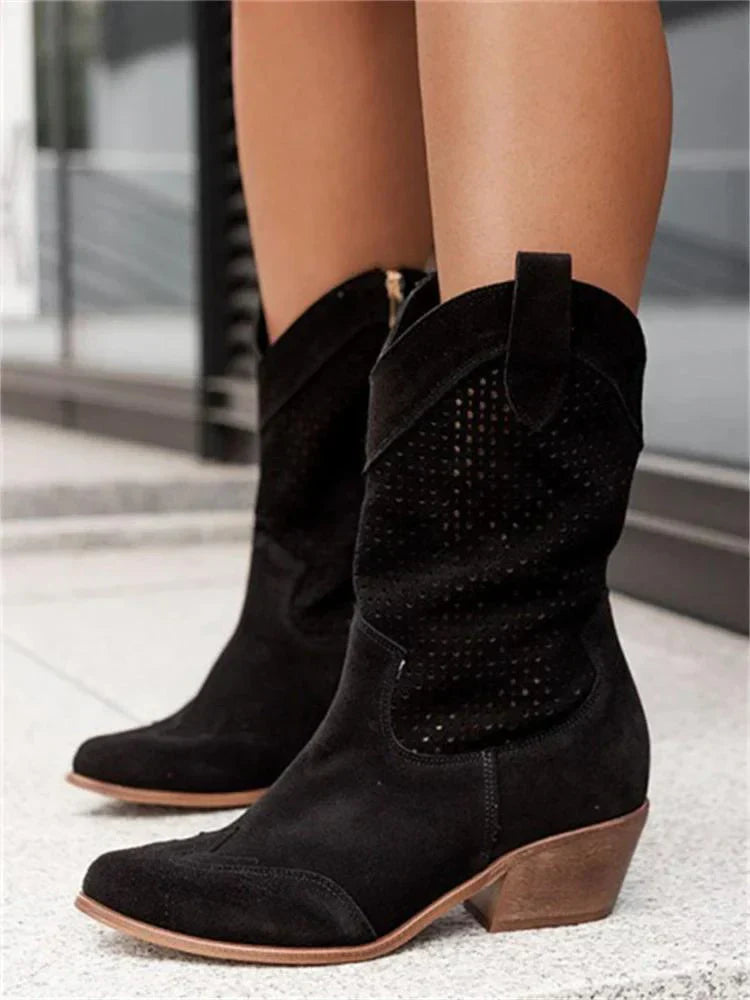 Ademende cowboylaarzen | Ritssluiting, moderne uitstraling, ademend materiaal 3