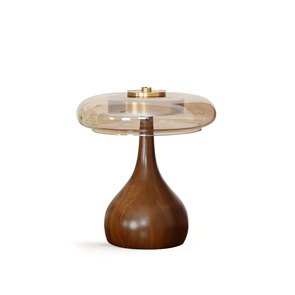 Andi | Messing en hout tafellamp met LED 1