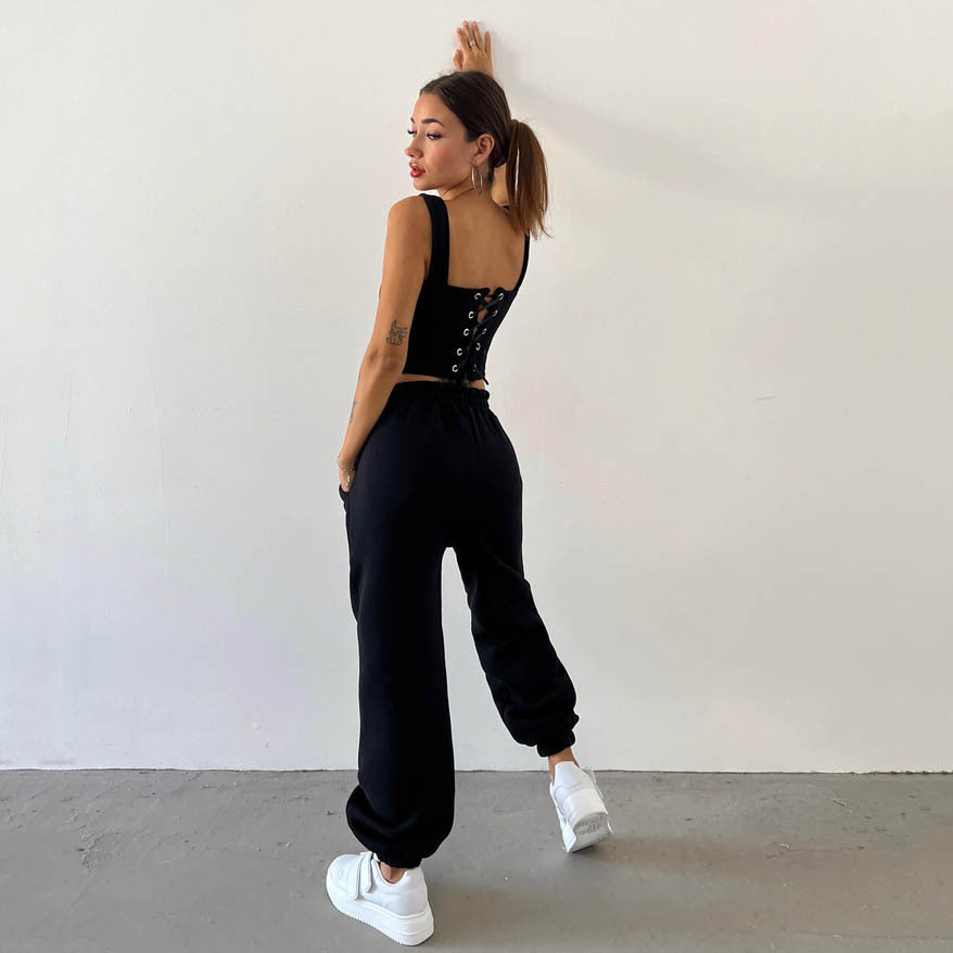 Aria | Fleece loungewear set met cropped hoodie 7