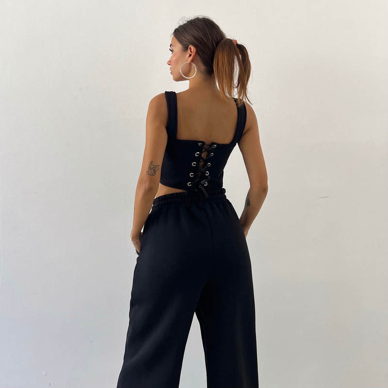 Aria | Fleece loungewear set met cropped hoodie 8