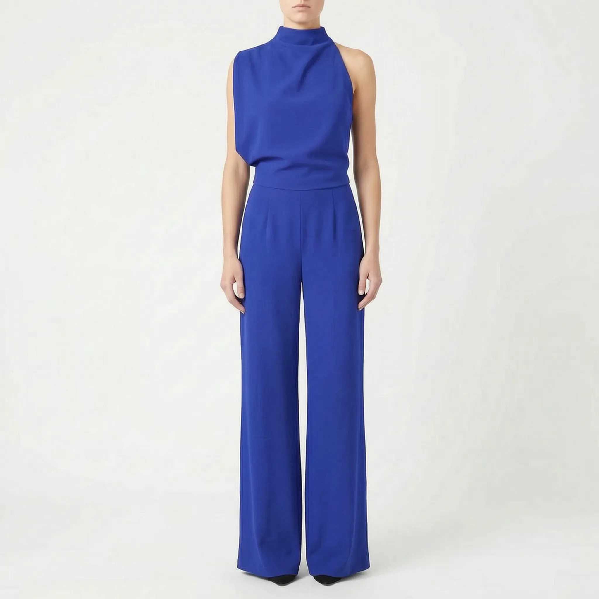 Asymmetrische Jumpsuit Met Wijde Pijpen | Navando