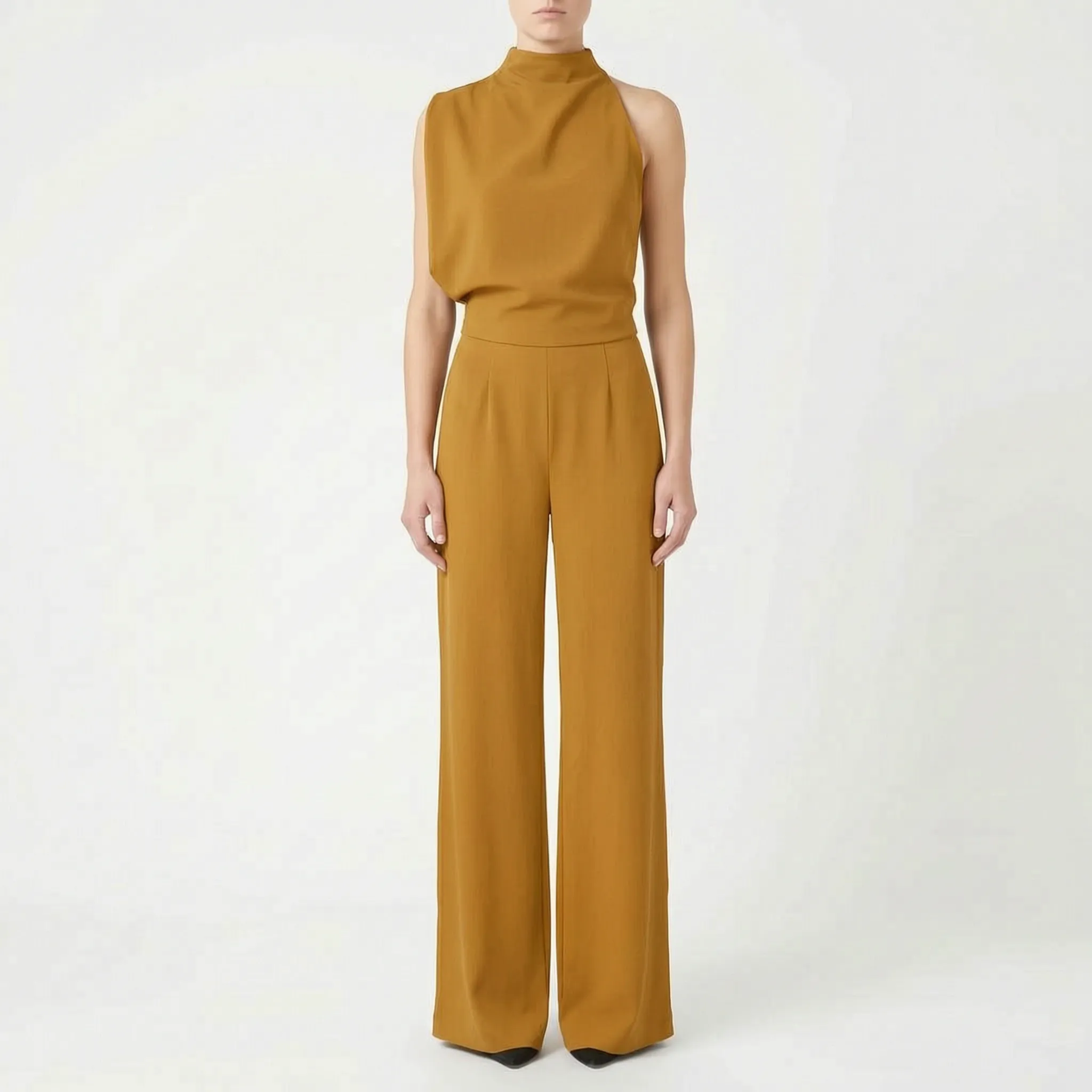 Asymmetrische Jumpsuit Met Wijde Pijpen | Navando