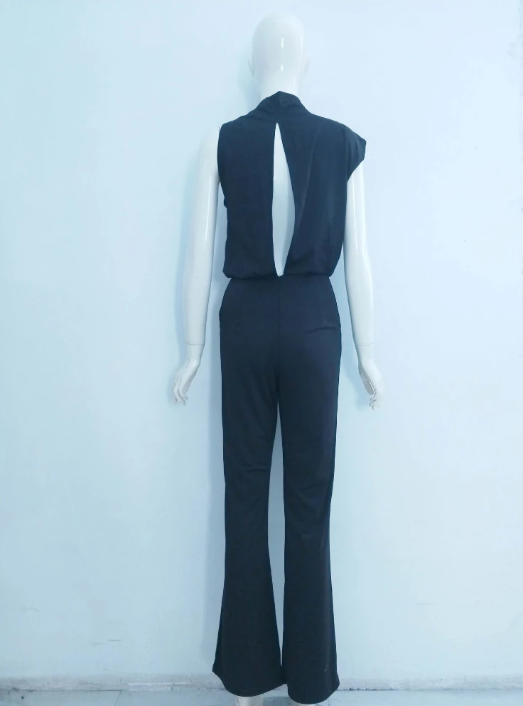 Asymmetrische Jumpsuit Met Wijde Pijpen | Navando