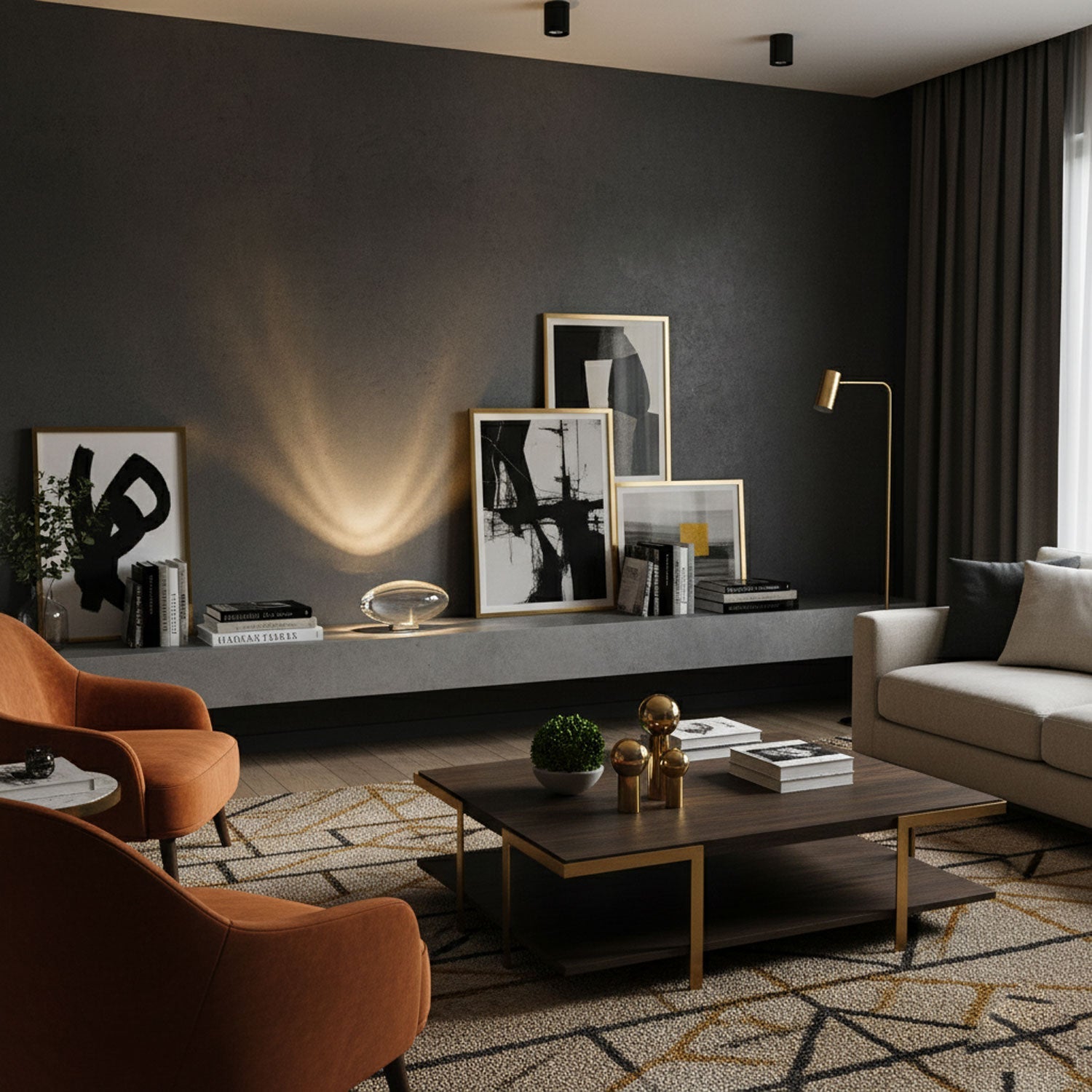 Atman | Ovalen glazen tafellamp met geïntegreerde LED 4