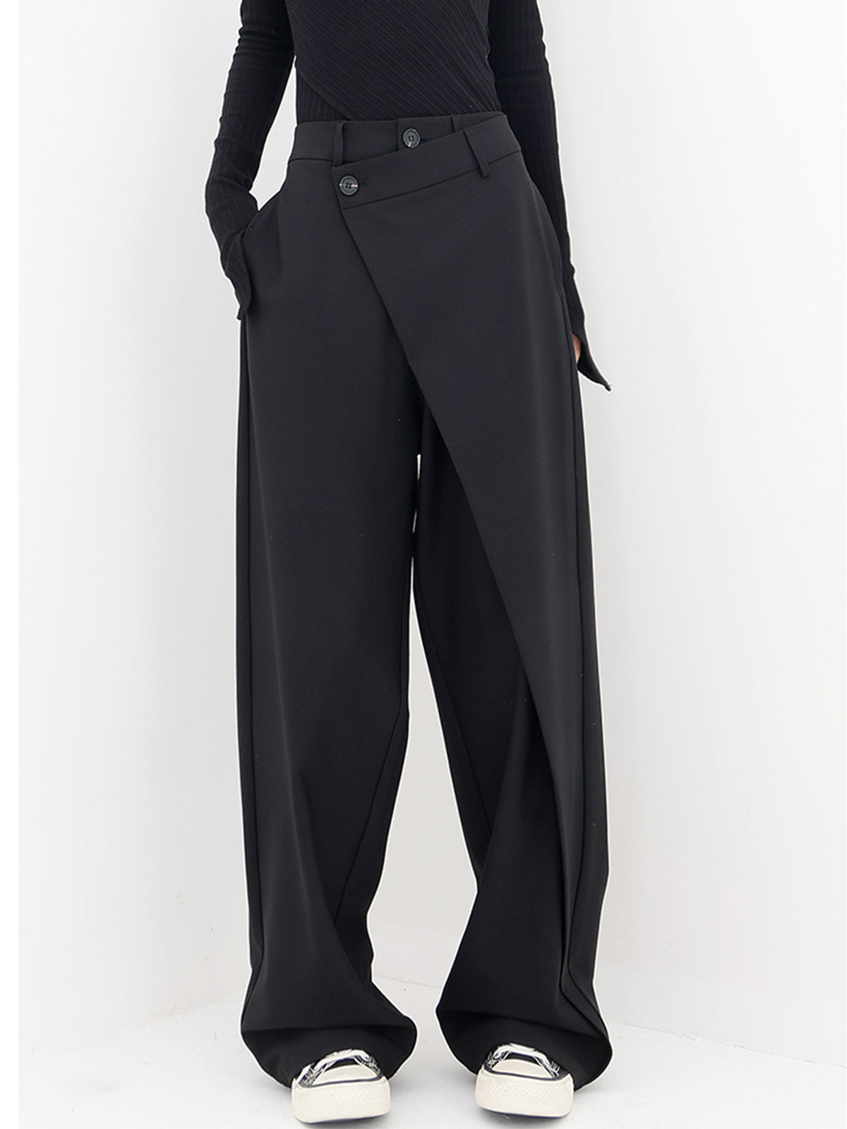 Vivienne - Asymmetrische Pantalon met Wijde Pijpen dames