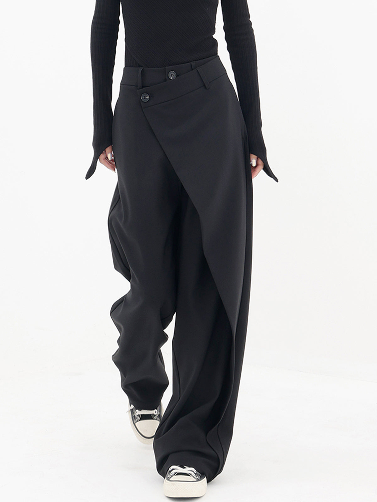 Vivienne - Asymmetrische Pantalon met Wijde Pijpen dames