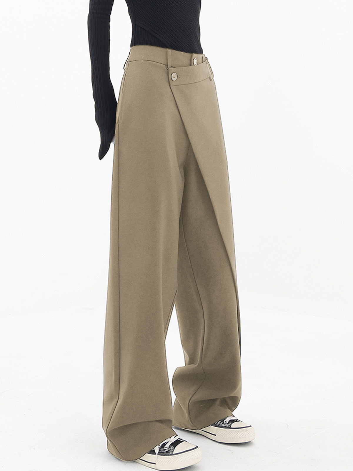 Vivienne - Asymmetrische Pantalon met Wijde Pijpen dames