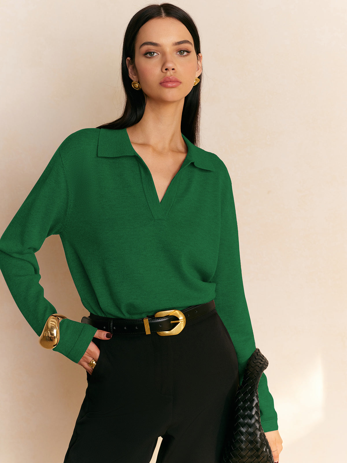 Trui_Groen_Dames_V-Hals_Stijlvol_Comfortabel_Victoria_Mae_Nederland_Belgie