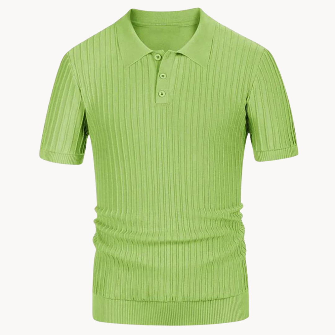 Giovanni - Casual Old Money Polo met Korte Mouwen voor Heren