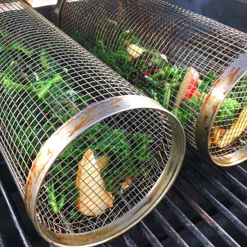 BBQfriend™ | Roestvrijstalen grillmand met 360 graden draaifunctie 5