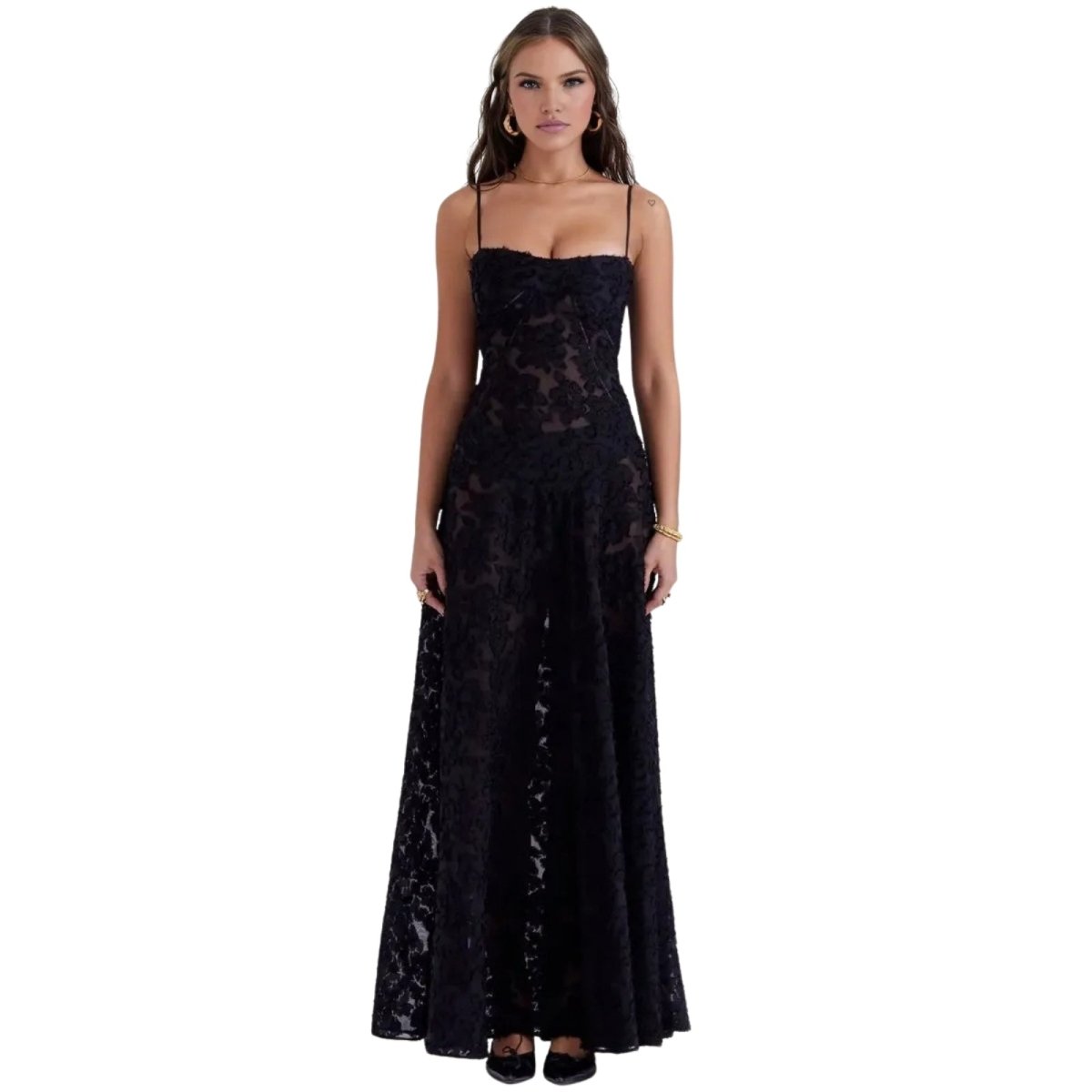 Betoverd | Lichtgewicht organza-jacquard galajurk met corset 10