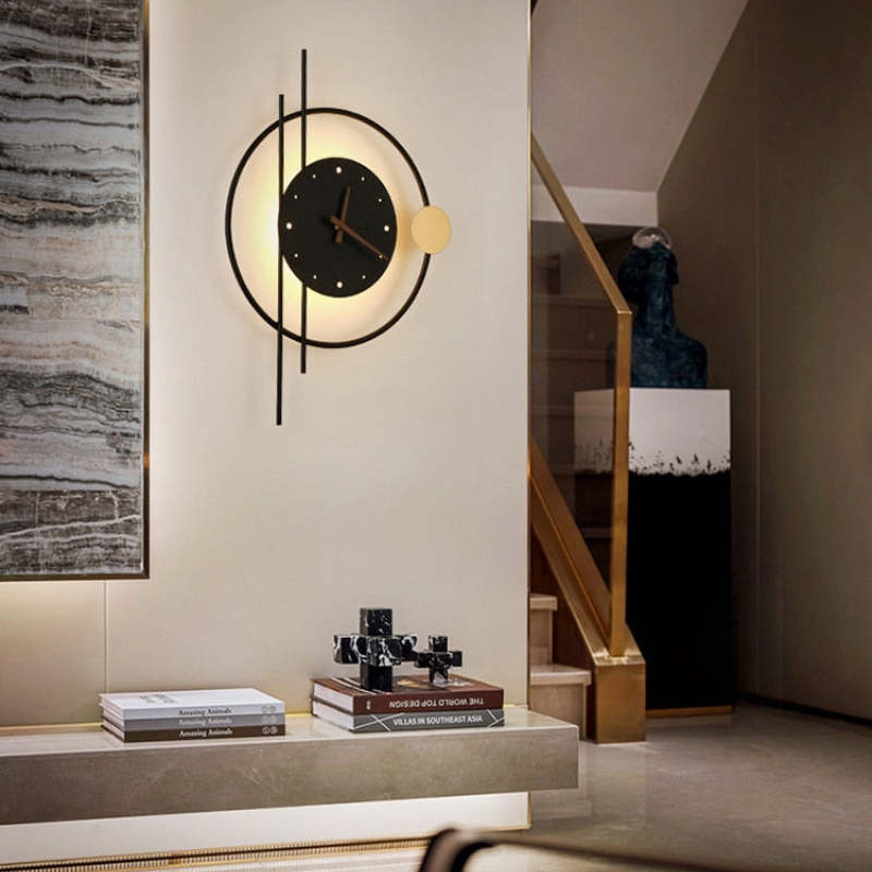Bibi | Moderne Wandlamp Met Ingebouwde Klok