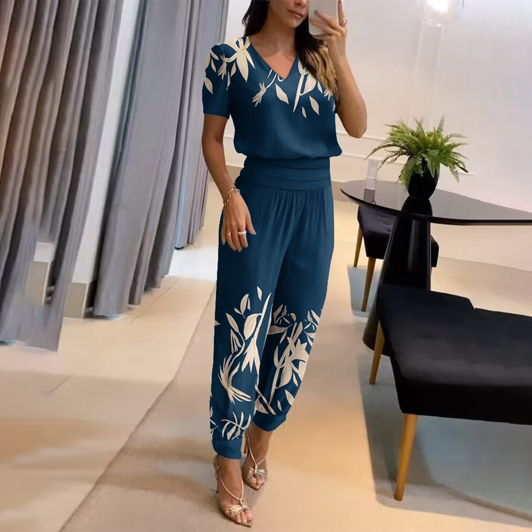 Luciana - Stijlvolle bedrukte chique jumpsuit
