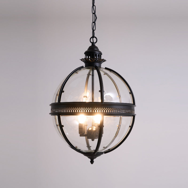 Braeden | Glazen plafondlamp met metalen lichaam 9