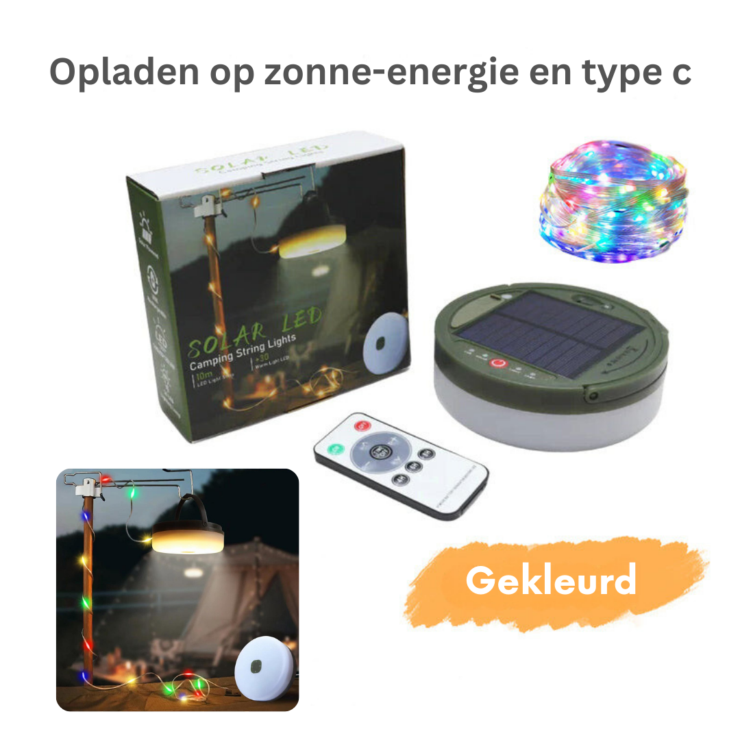 BrightNest | Draagbare zonne-energie buitenlamp met waterbestendigheid 7