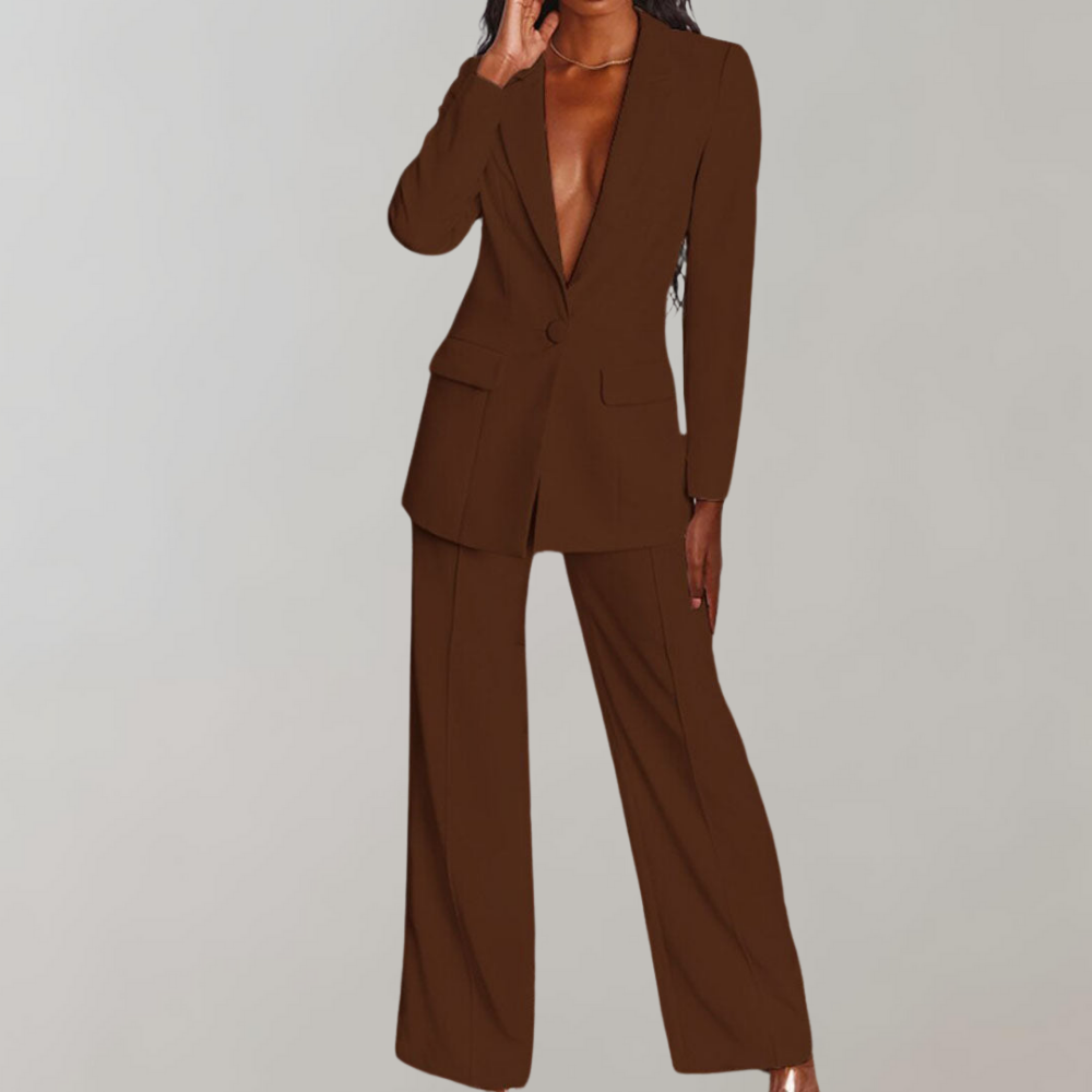 Ensemble blazer et pantalon sur mesure – Costume ajusté pour femmes