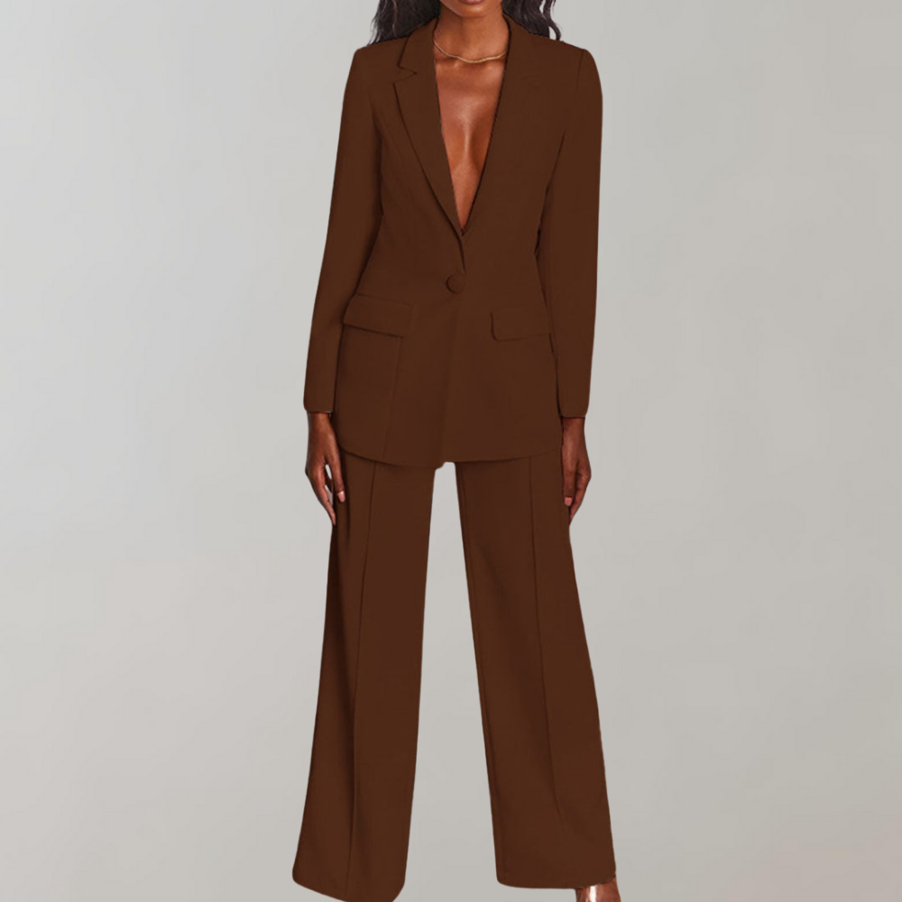 Ensemble blazer et pantalon sur mesure – Costume ajusté pour femmes