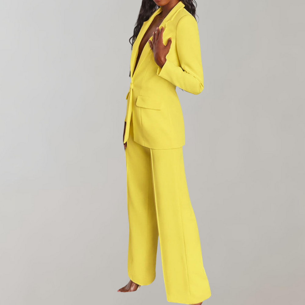 Ensemble blazer et pantalon sur mesure – Costume ajusté pour femmes